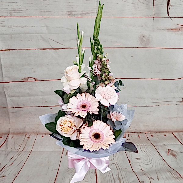 Florist Choice Box Arrangement white/pastel